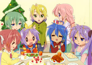 Lucky Star animehahmot taustakuva