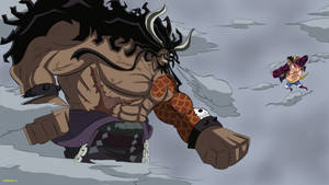 Luffy Gear 4 ja Kaido ihmismuodossa -taustakuva — Luffy gear 4 Taustakuvat