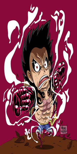 Luffy Gear 4 vääristynyt taide -taustakuva — Luffy gear 4 Taustakuvat