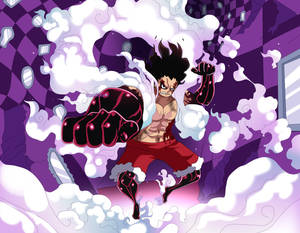 Luffy Gear 4 -violetti juliste -taustakuva — Luffy gear 4 Taustakuvat