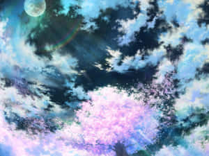 Lumoava animefantasiamaailma — Kaunis anime Taustakuvat