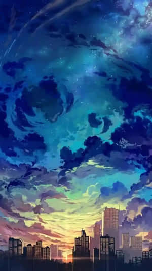 Lumoava animemaisema kirsikankukkineen — Kaunis anime Taustakuvat