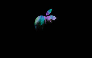 Spraymaaliabstrakti värimaalaus Applen päälogosta MacBook Pro -taustakuvaan. — MacBook Pro Taustakuvat