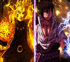 Mahtava Naruto ja Sasuke Rasengan — Naruto Baryon-tila Taustakuvat