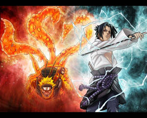 Mahtava Naruto Sasunken kanssa — Naruto vs sasuke Taustakuvat