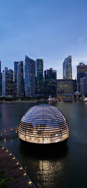 Marina Bay Sands puhelin kupoli vesi — Galaxy A37 Taustakuvat