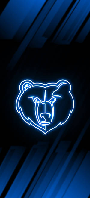 Memphis Grizzlies Neon Blue -taustakuva — iPhone 18 Pro Taustakuvat