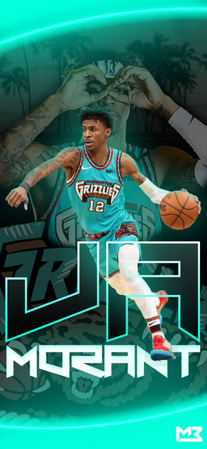 Memphis Grizzlies Ja Morant -julistetaustakuva — ROG Phone 9 FE Taustakuvat