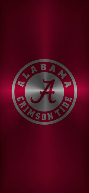 Metallinen logo Alabama Crimson Tide -taustakuva — iPhone 18 Pro Max Taustakuvat