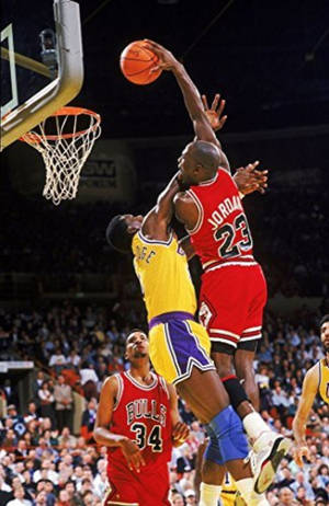 Aggressiivinen Michael Jordan -kuva mobiilitaustakuvaksi. — Honor MagicPad4 Taustakuvat