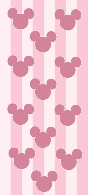 Mickey Pink Disney-logo -taustakuva — iPhone 17e Taustakuvat