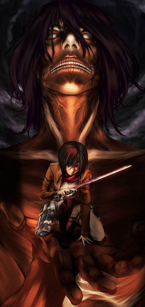 Mikasa Attack on Titan iPhone — iPhone 13 Pro Taustakuvat