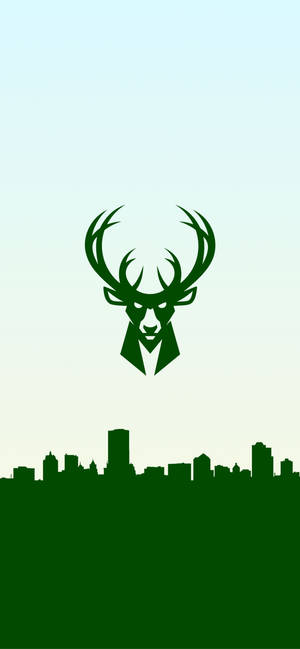 Milwaukee Bucks vihreä logo -taustakuva — iPhone 16 Pro Taustakuvat