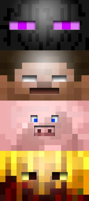Minecraft-puhelin söpöt silmähahmot — OnePlus 11 Taustakuvat