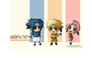 Mini Naruto-hahmojen kansi -taustakuva — Suloisen Naruto Taustakuvat