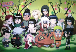 Mini Naruto-hahmot Animekansi taustakuva — Naruto estetiikka Taustakuvat