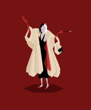 Minimalist art Cruella wallpaper — Motorola Razr 70 Ultra Taustakuvat