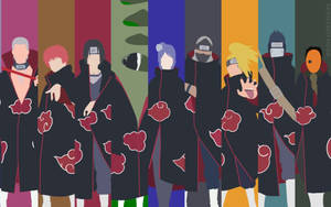 Minimalistinen Naruto-hahmot Akatsuki -taustakuva — Naruto-hahmot Taustakuvat