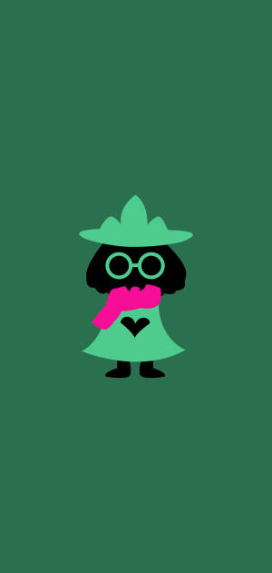 Minimalistinen Ralsei -taustakuva — iPhone 14 Plus Taustakuvat