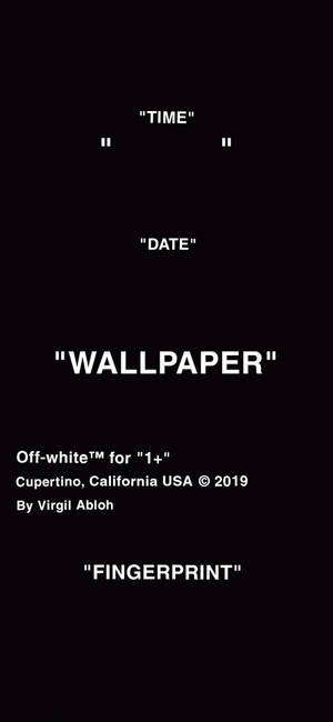 Off White iPhone-musta taustakuva — iPhone 17e Taustakuvat