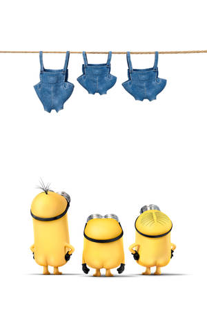 Minions Naked With Laundry -taustakuva — Galaxy Tab S9 Taustakuvat