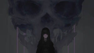 Miss Han Chan Musta Anime -taustakuva — Musta anime Taustakuvat
