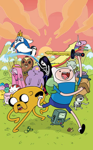 Mobile Adventure Time -taustakuva — Galaxy Tab S9 Taustakuvat