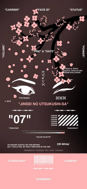 Japanilainen Off White -taustakuva — iPhone 17 Pro Taustakuvat