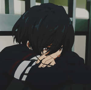 Mököttävä poika profiilikuvaksi — Surullinen anime GIF Taustakuvat