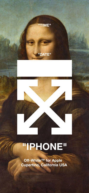 Mona Lisa Off-White IPhone -taustakuva — iPhone 15 Taustakuvat