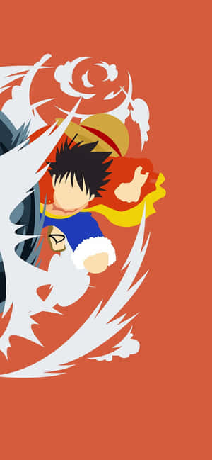 Monkey D. Luffy Oranssi Anime — Vivo V70 Lite Taustakuvat