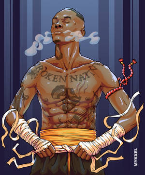 Muay Thai Israel Adesanya -taustakuva — Motorola Razr Ultra 2026 Taustakuvat