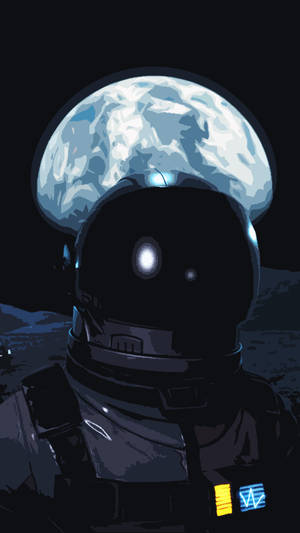 Musta astronautti tumma puhelin — Tumma puhelin Taustakuvat