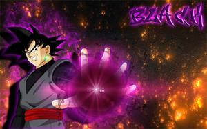 Musta Goku ja tummanpunainen pallo
