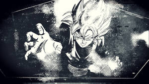 Musta Goku-minimalistinen kuvitus