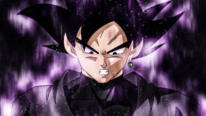 Musta Goku varjoisan auran kanssa
