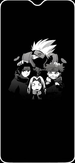 Musta valkoinen Tiimi 7 Naruto iPhone — Naruto iPhone GIF Taustakuvat