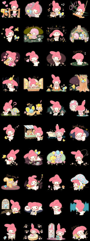 Linja-tarra My Melody, HD PNG -lataus