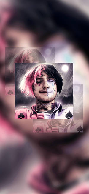 Kaskadinen valokuvamuokkaus Lil Peep -estetiikkataustakuvasta. — iPhone 17 Taustakuvat