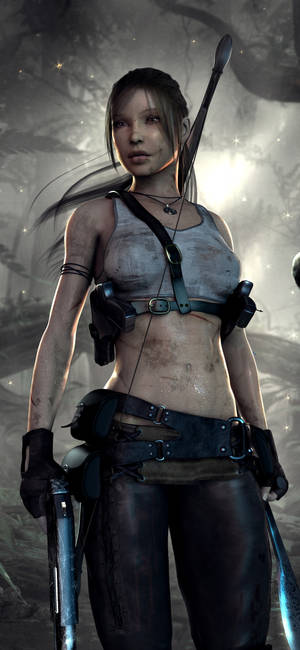 Lara Croft iPhone — Galaxy A18 Taustakuvat