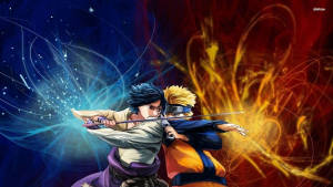 Narun ja Sasukeen Tappelu -taustakuva — Naruto ja sasuke Taustakuvat