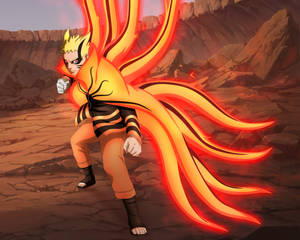 Naruto Baryon Mode taistelukentällä — Naruto Baryon-tila Taustakuvat