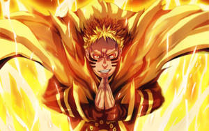Naruto Baryon-tila Keltaiset Liekit — Naruto Baryon-tila Taustakuvat