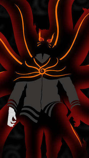 Naruto Baryon-tilassa Seisomassa — Naruto-hahmot Taustakuvat