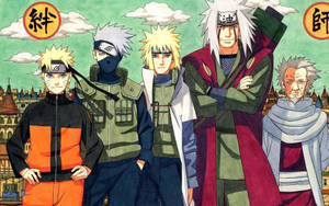 Naruto-hahmot Konoha-kylä taustakuva — Naruto ja sasuke Taustakuvat