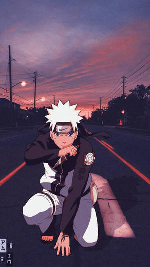Naruto tyhjällä kadulla esteettinen