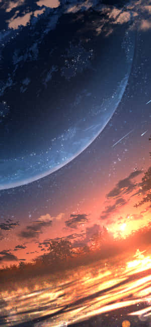 Anime Auringonlasku iPhone — Vivo X200 FE Taustakuvat