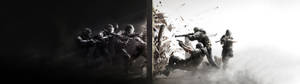 Kahden näytön Tom Clancy Rainbow Six Siege -taustakuva — 32:9 Taustakuvat