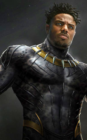 Näyttelijä Michael B. Jordan Killmongerina taustakuva — Moto Pad Taustakuvat