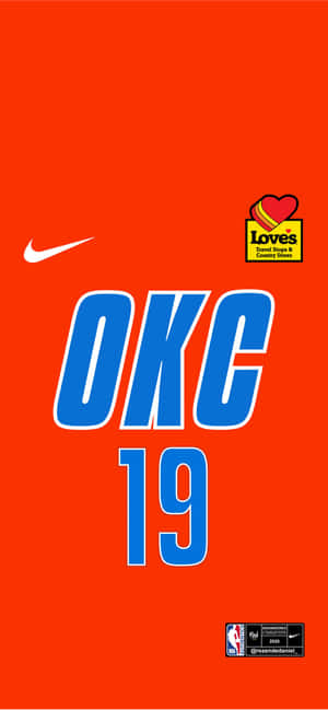 NBA Oklahoma City Thunders -paita numero 19 — Redmi Note 17 Pro Taustakuvat